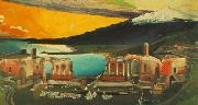 Tivadar Kosztka Csontvary Ruins of the Ancient theatre of Taormina oil